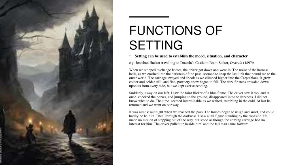 Functions of setting