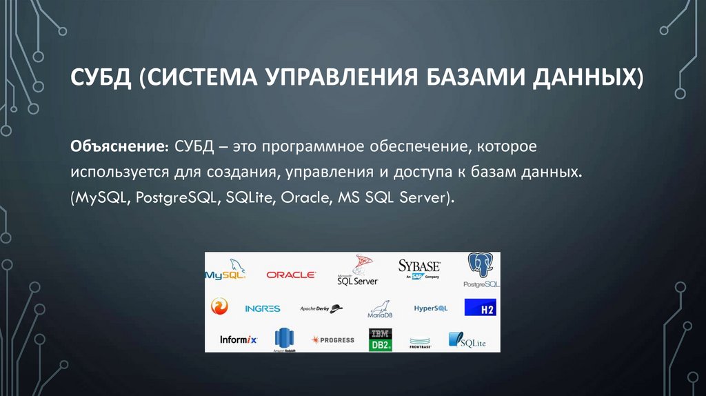 СУБД (Система управления базами данных)