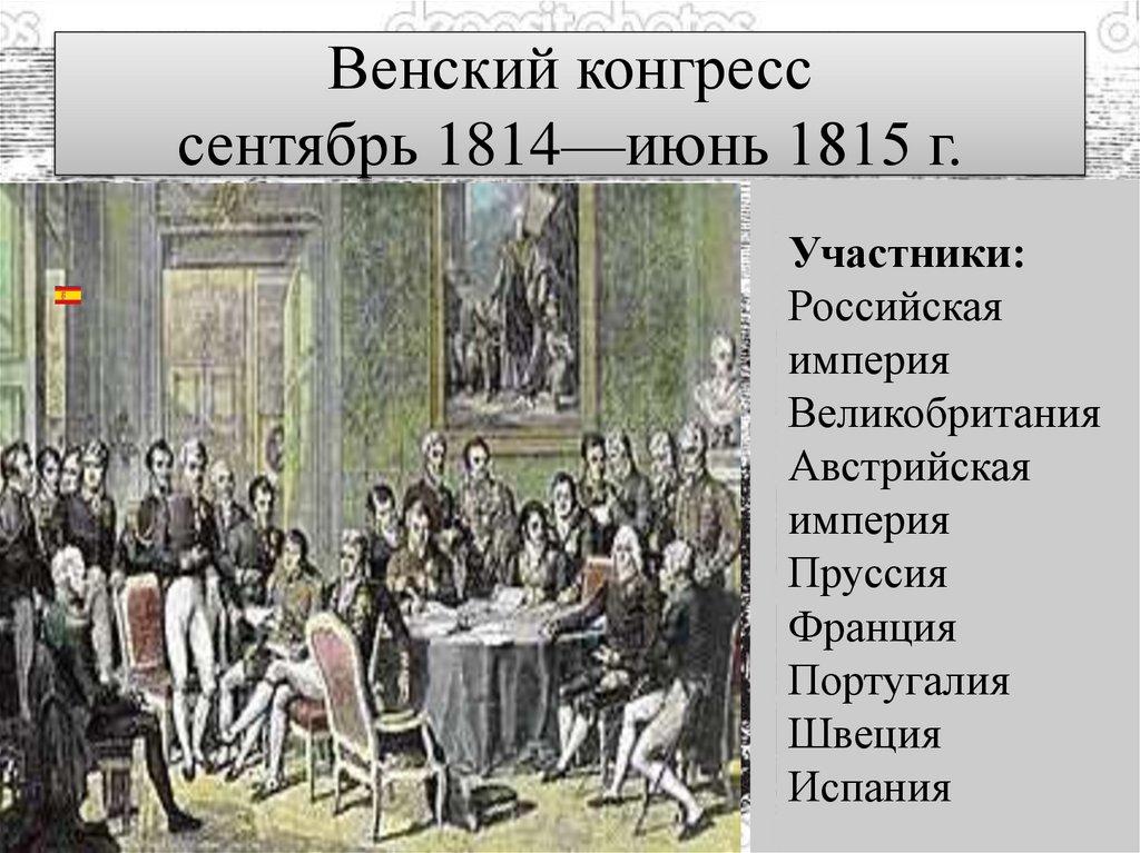 Венский конгресс сентябрь 1814—июнь 1815 г.