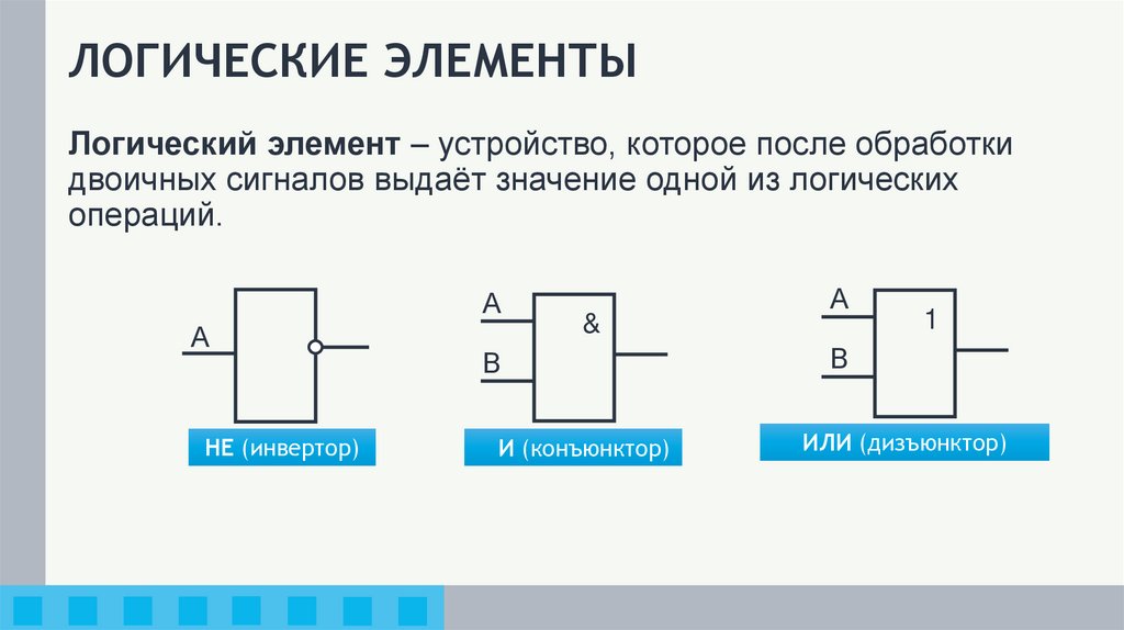 ЛОГИЧЕСКИЕ ЭЛЕМЕНТЫ