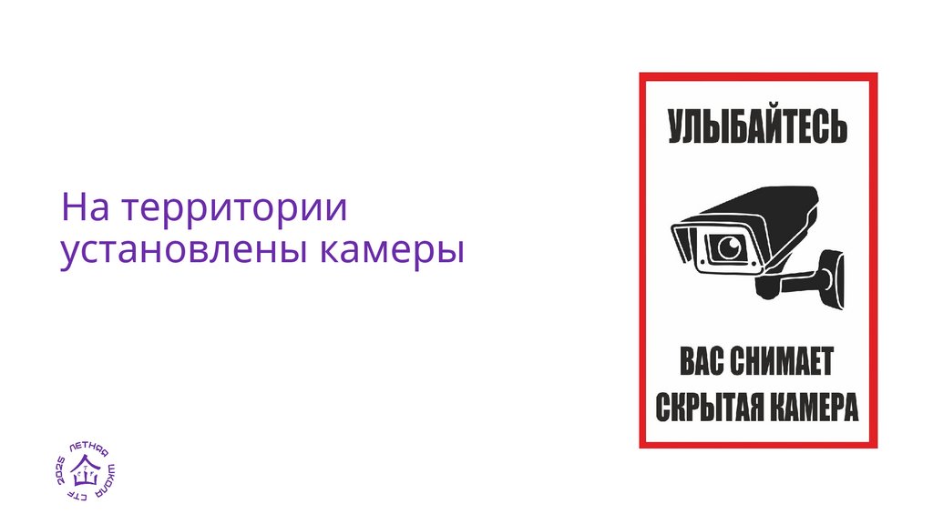 На территории установлены камеры