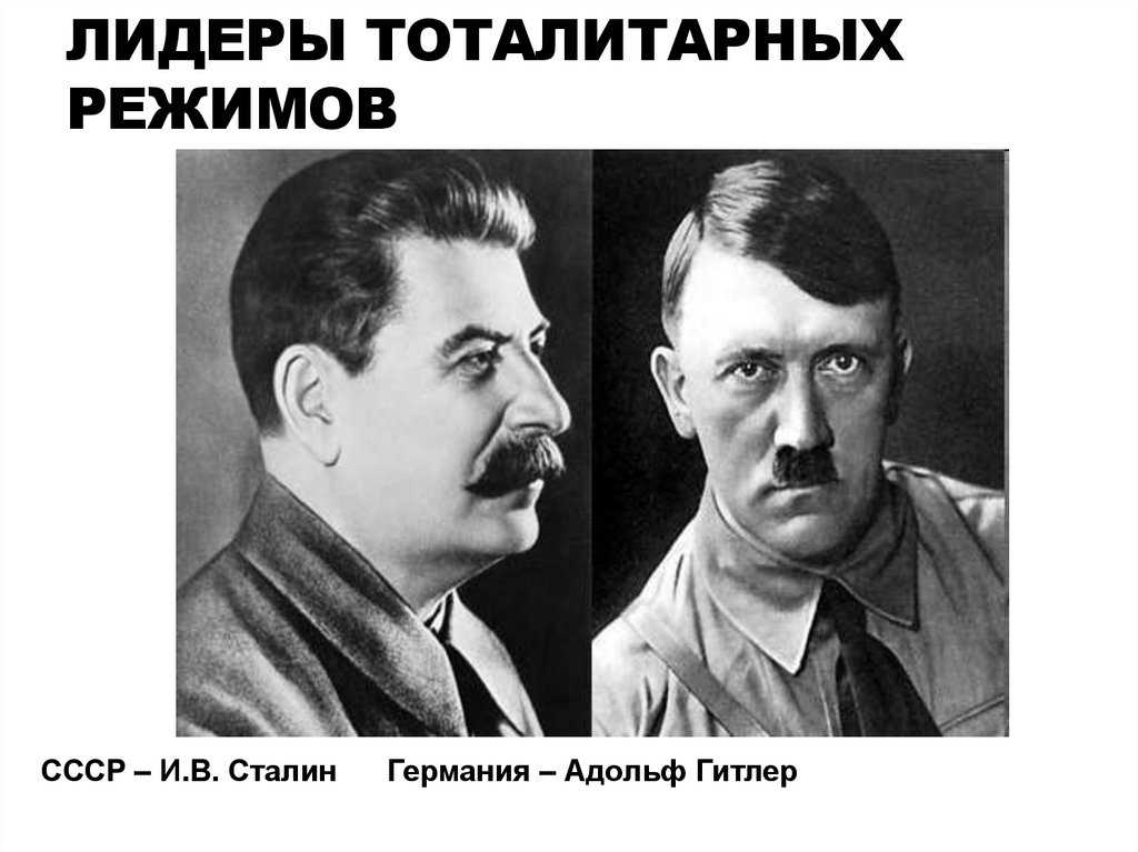 Лидеры тоталитарных режимов