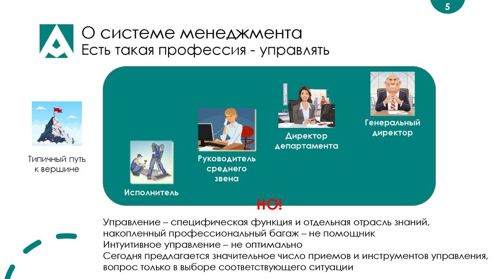 О системе менеджмента Есть такая профессия - управлять