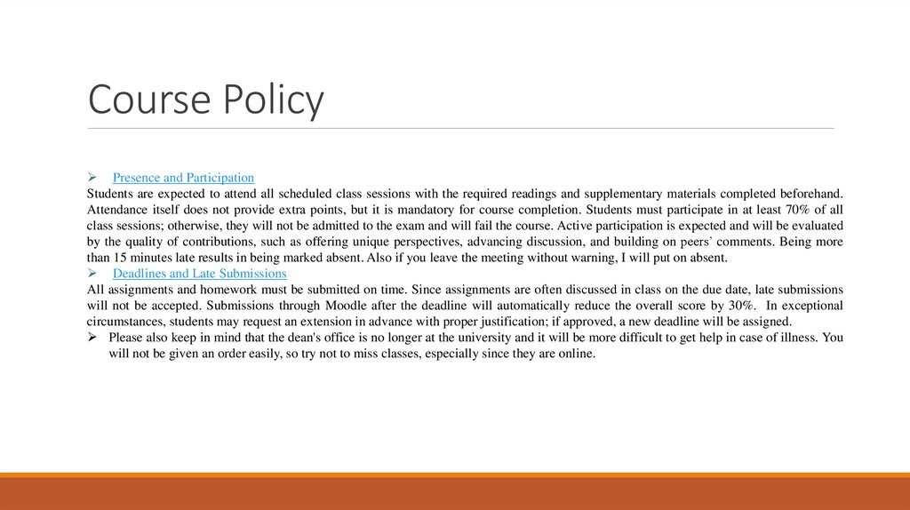 Course Policy