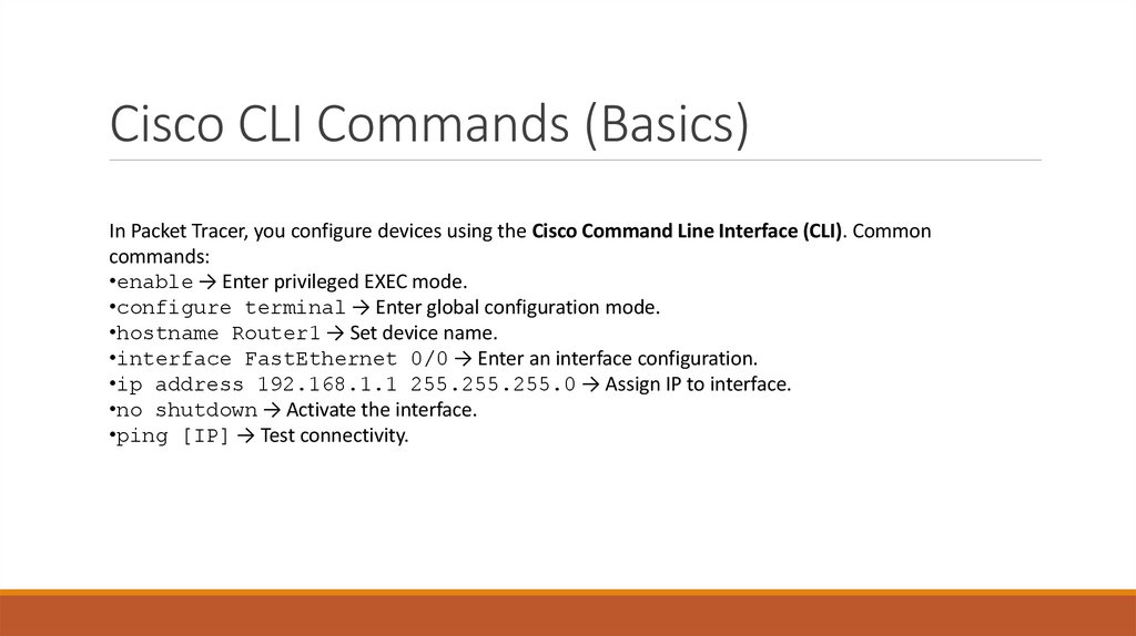 Cisco CLI Commands (Basics)