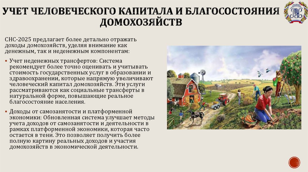 Учет человеческого капитала и благосостояния домохозяйств
