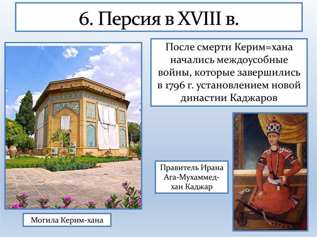 6. Персия в XVIII в.