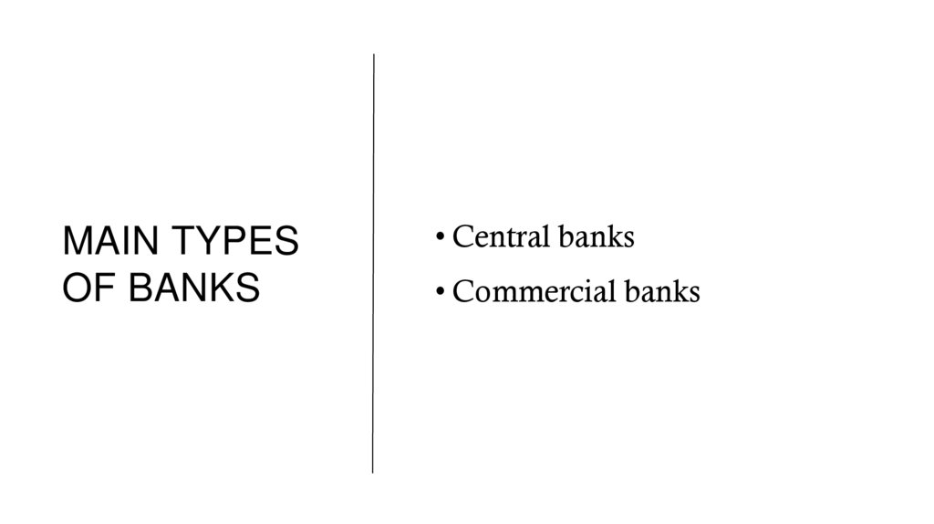 Main Types of banks