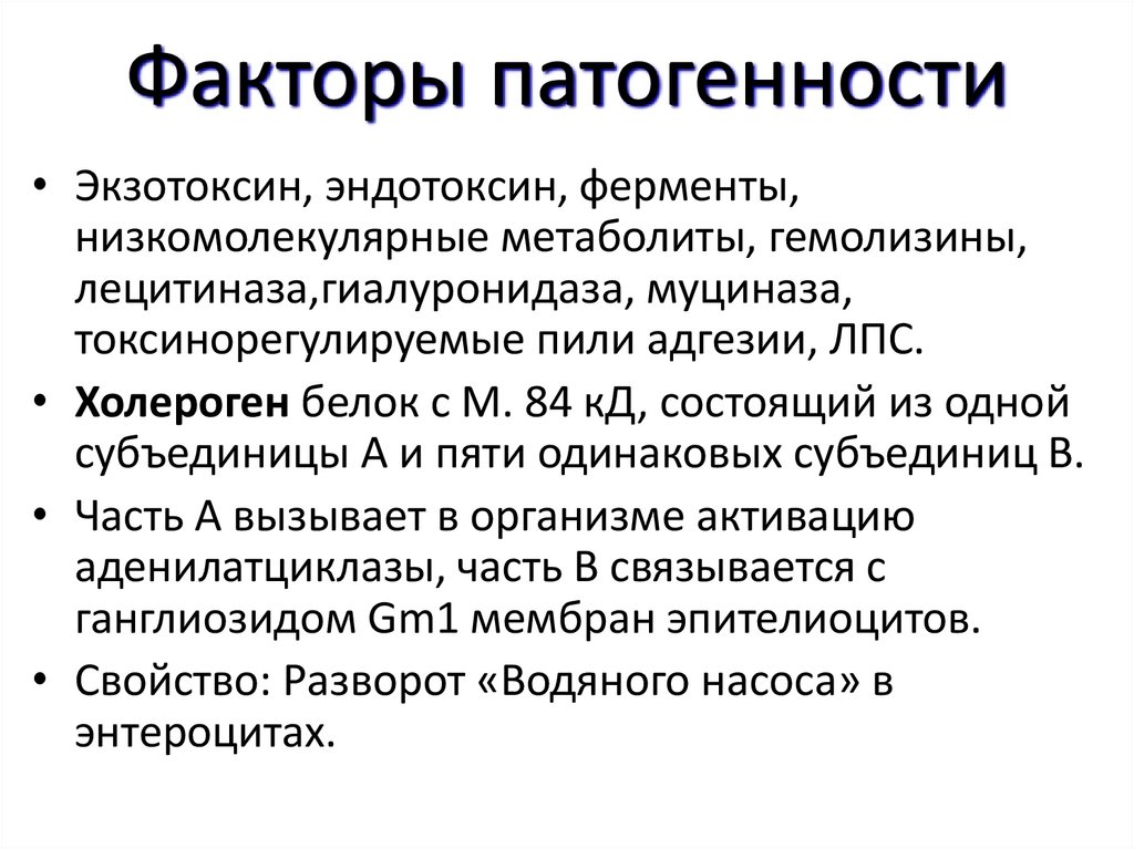 Факторы патогенности