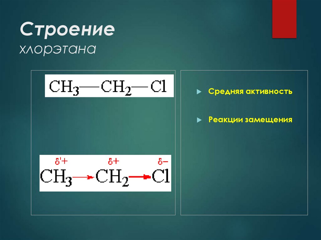 Строение хлорэтана