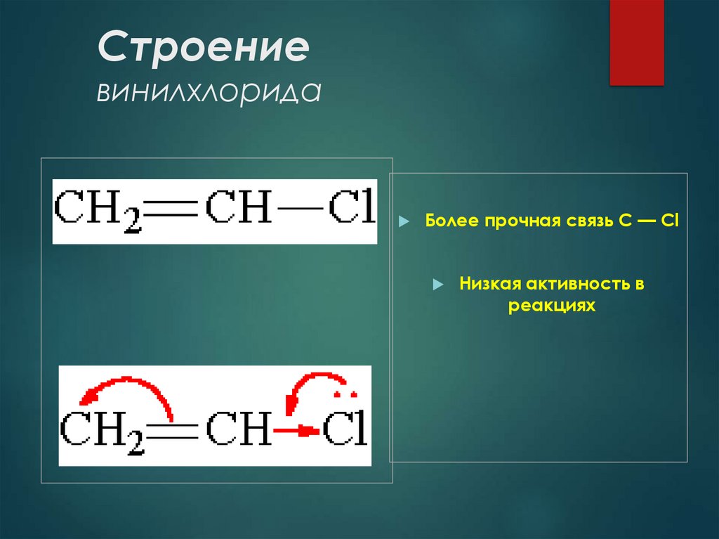 Строение винилхлорида