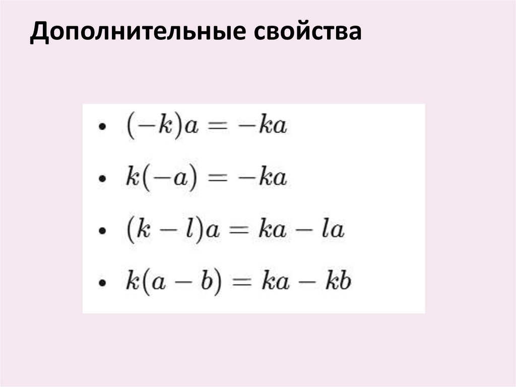 Дополнительные свойства