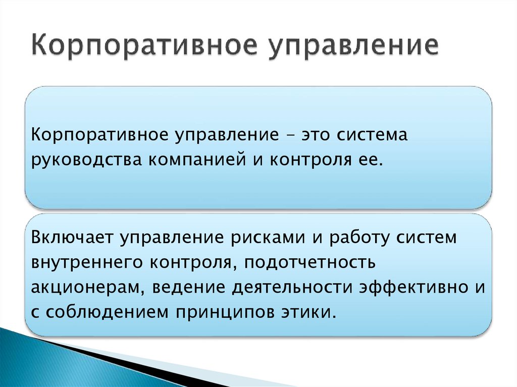 Корпоративное управление