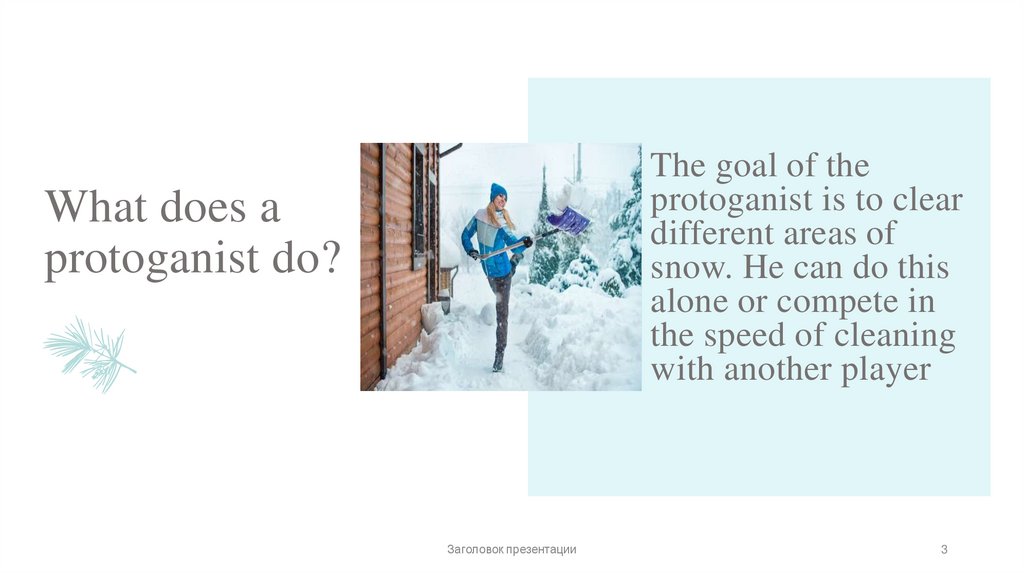 What does a protoganist do?