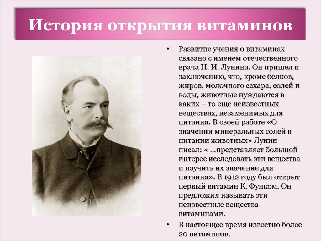 История открытия витаминов