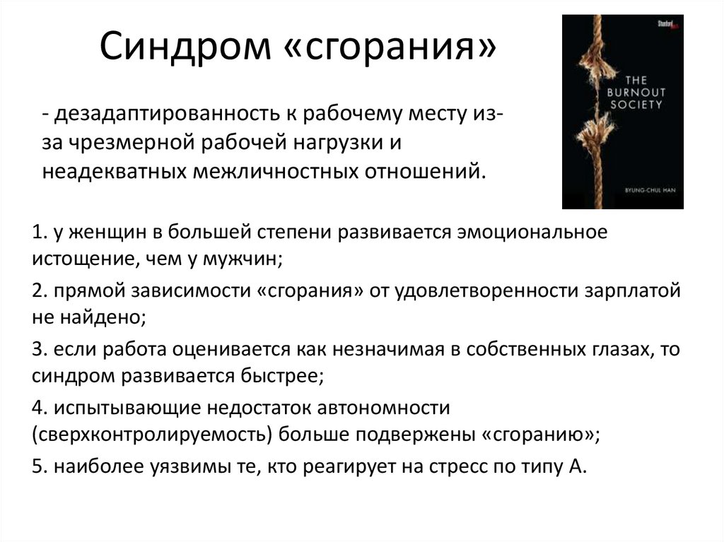 Синдром «сгорания»