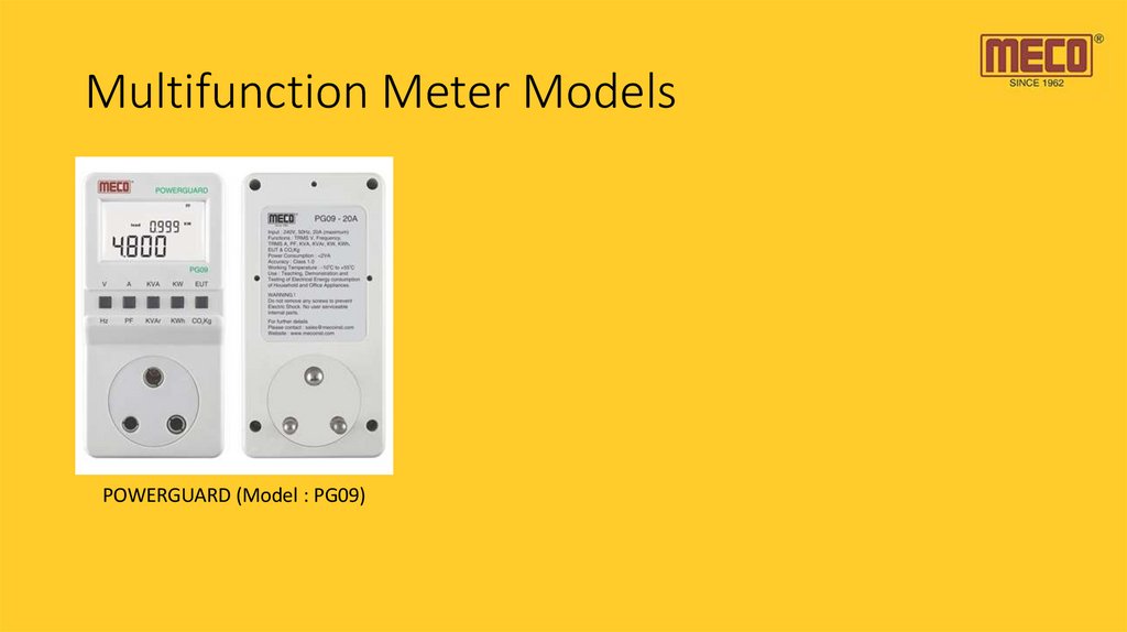 Multifunction Meter Models