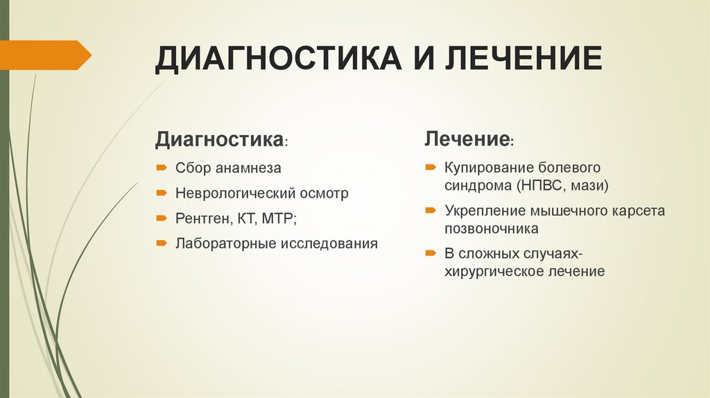 ДИАГНОСТИКА И ЛЕЧЕНИЕ