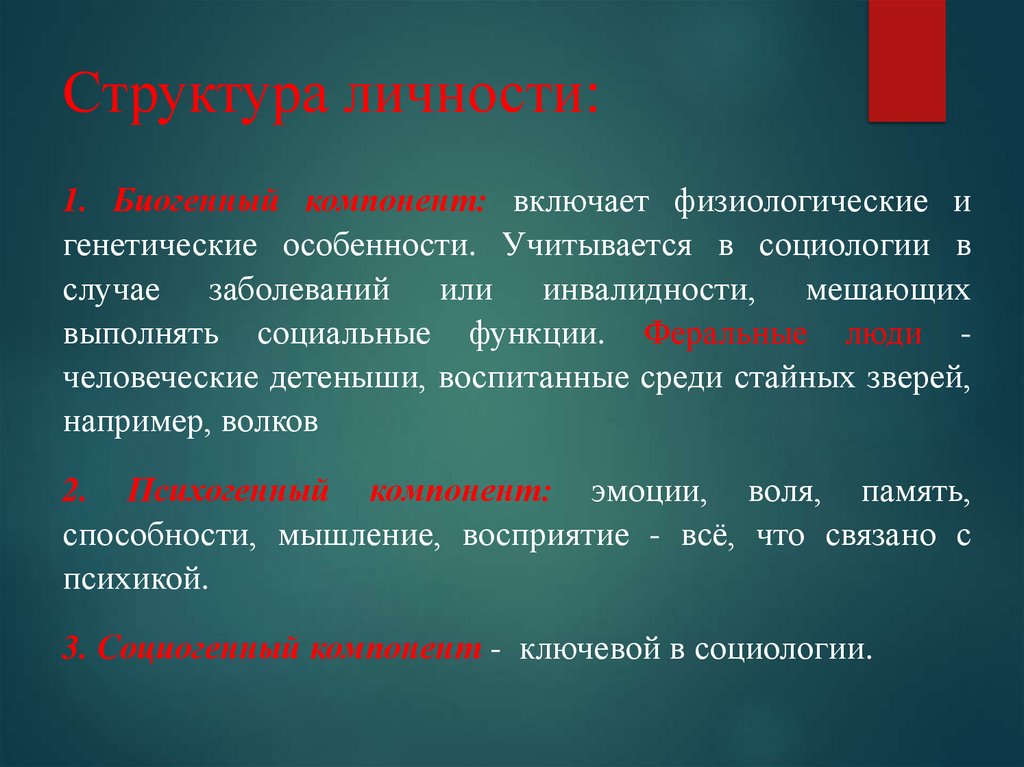 Структура личности: