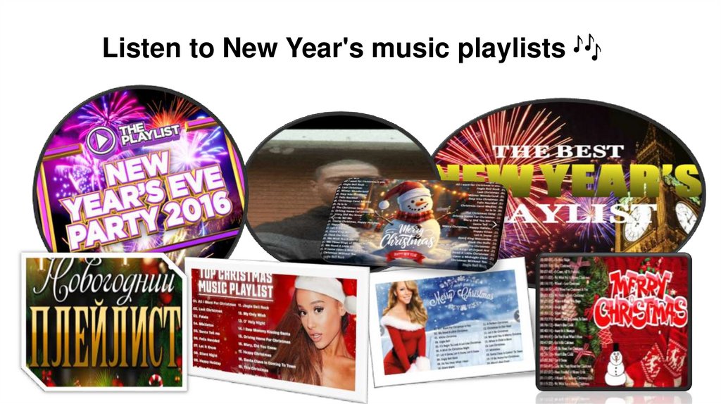 Listen to New Year's music playlists 