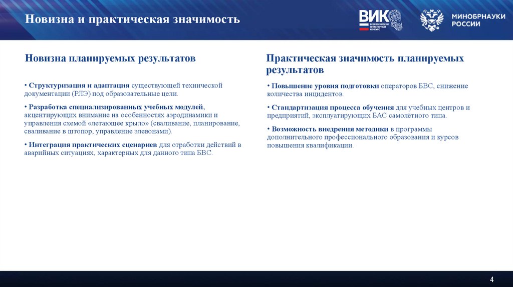 Новизна и практическая значимость