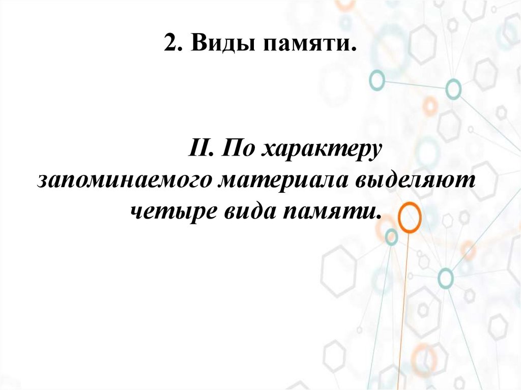 2. Виды памяти.