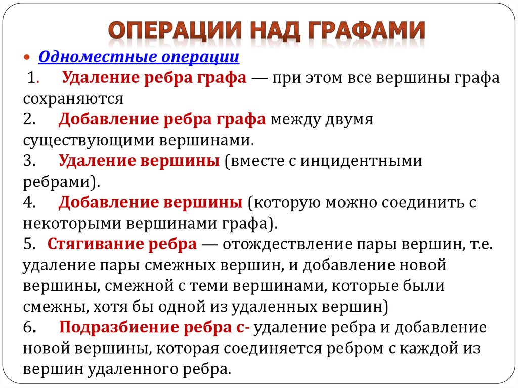 Операции над графами