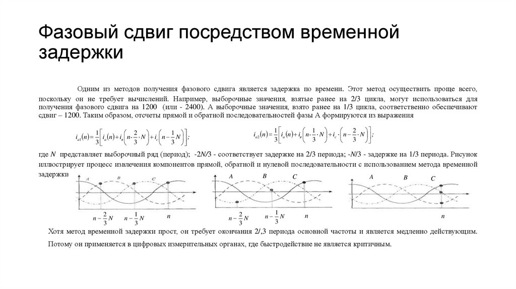 Фазовый сдвиг посредством временной задержки
