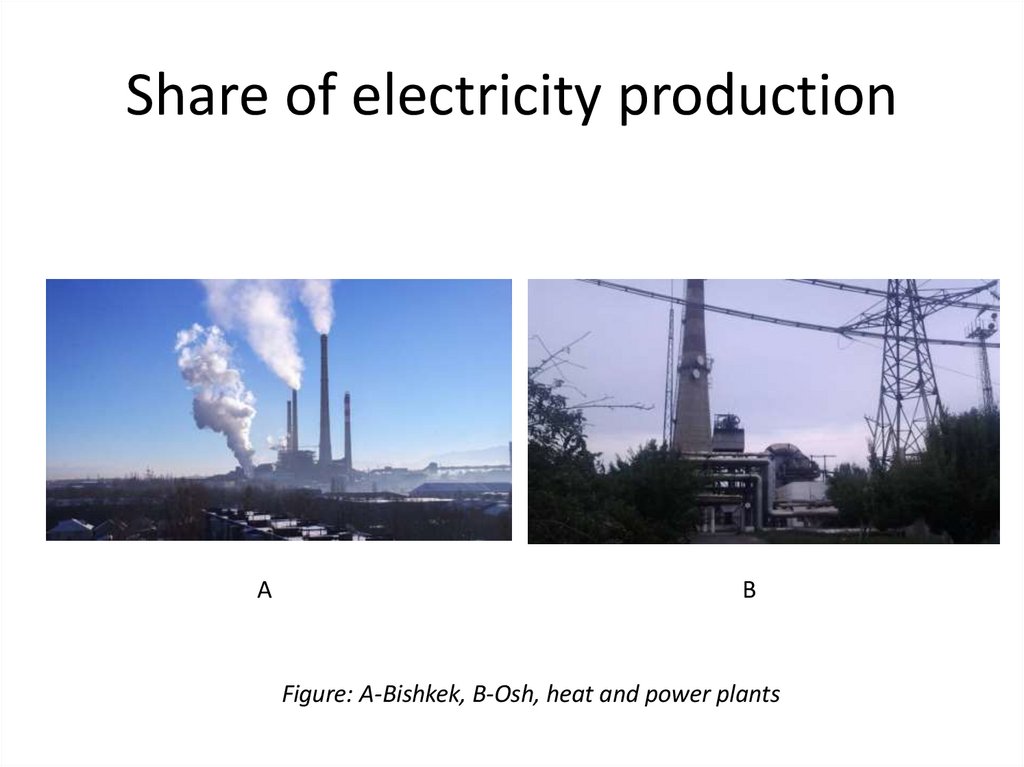 Share of electricity production