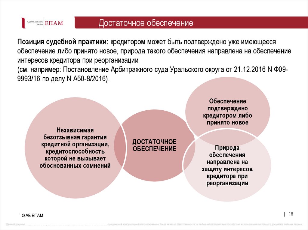 Достаточное обеспечение