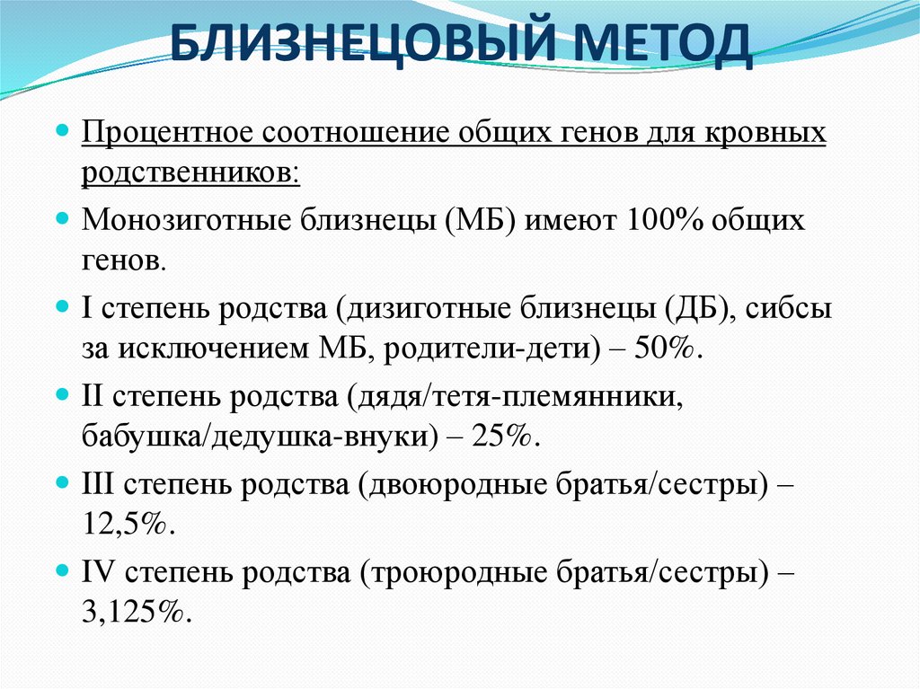 БЛИЗНЕЦОВЫЙ МЕТОД