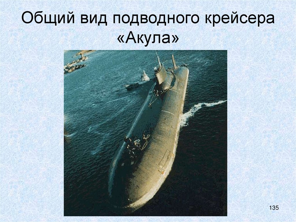 Общий вид подводного крейсера «Акула»