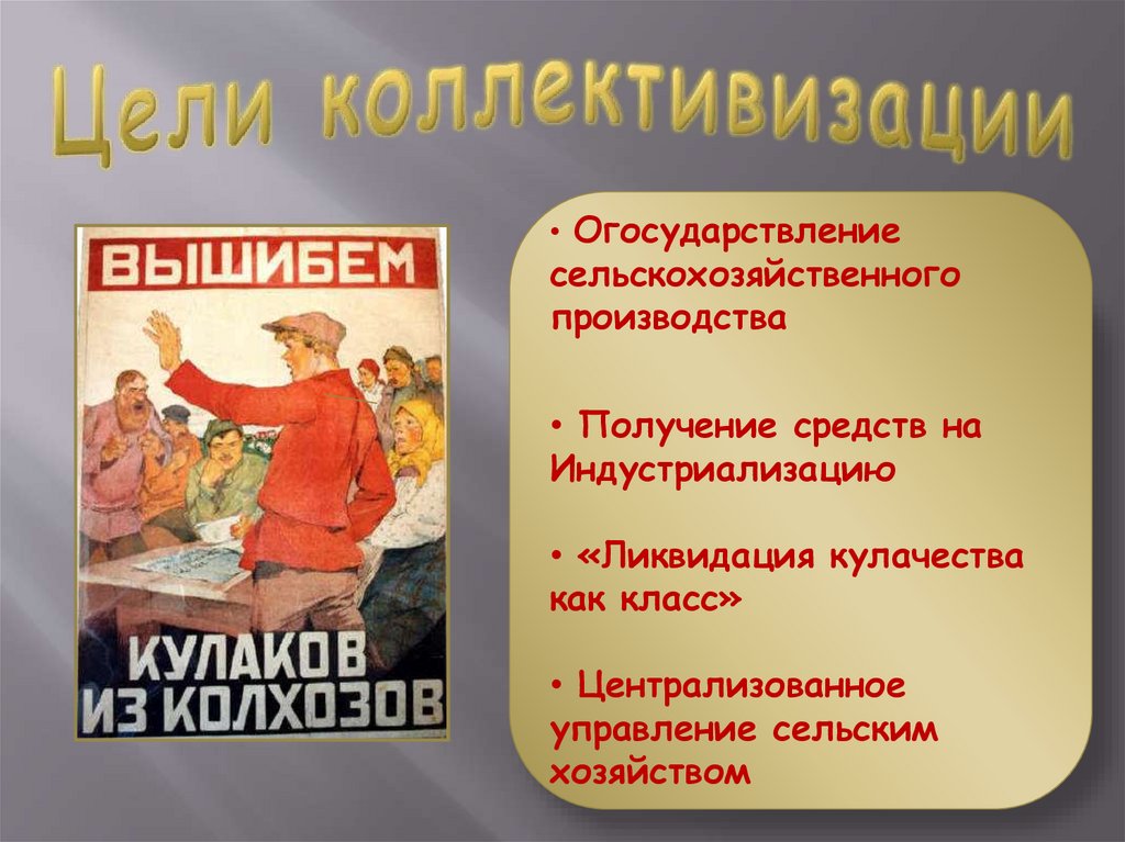 Цели коллективизации