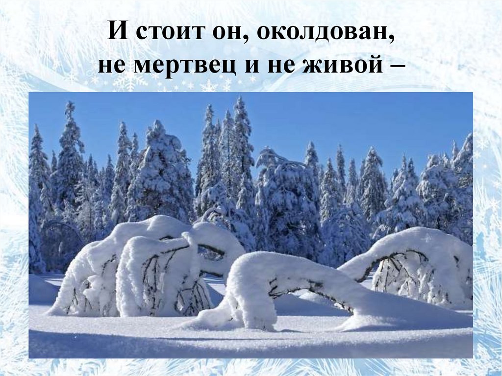 И стоит он, околдован, не мертвец и не живой –