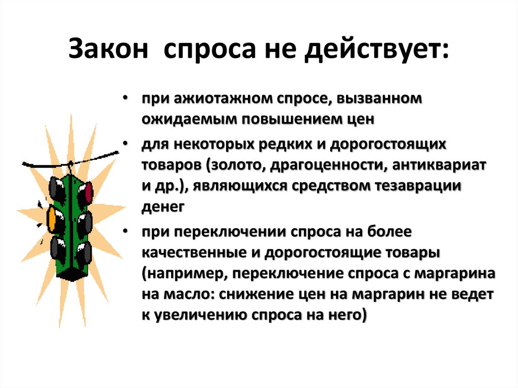 Закон спроса не действует: