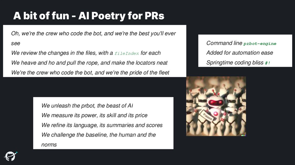 A bit of fun - AI Poetry for PRs