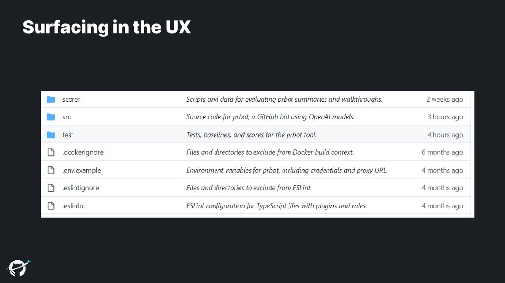 Surfacing in the UX