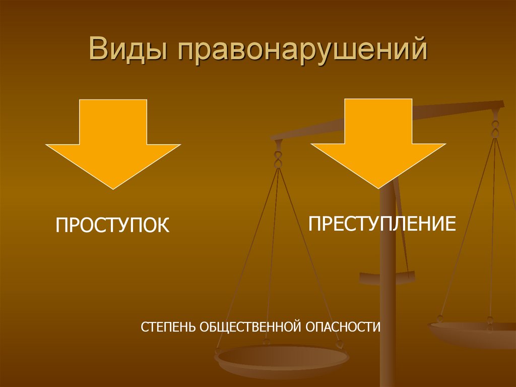 Виды правонарушений
