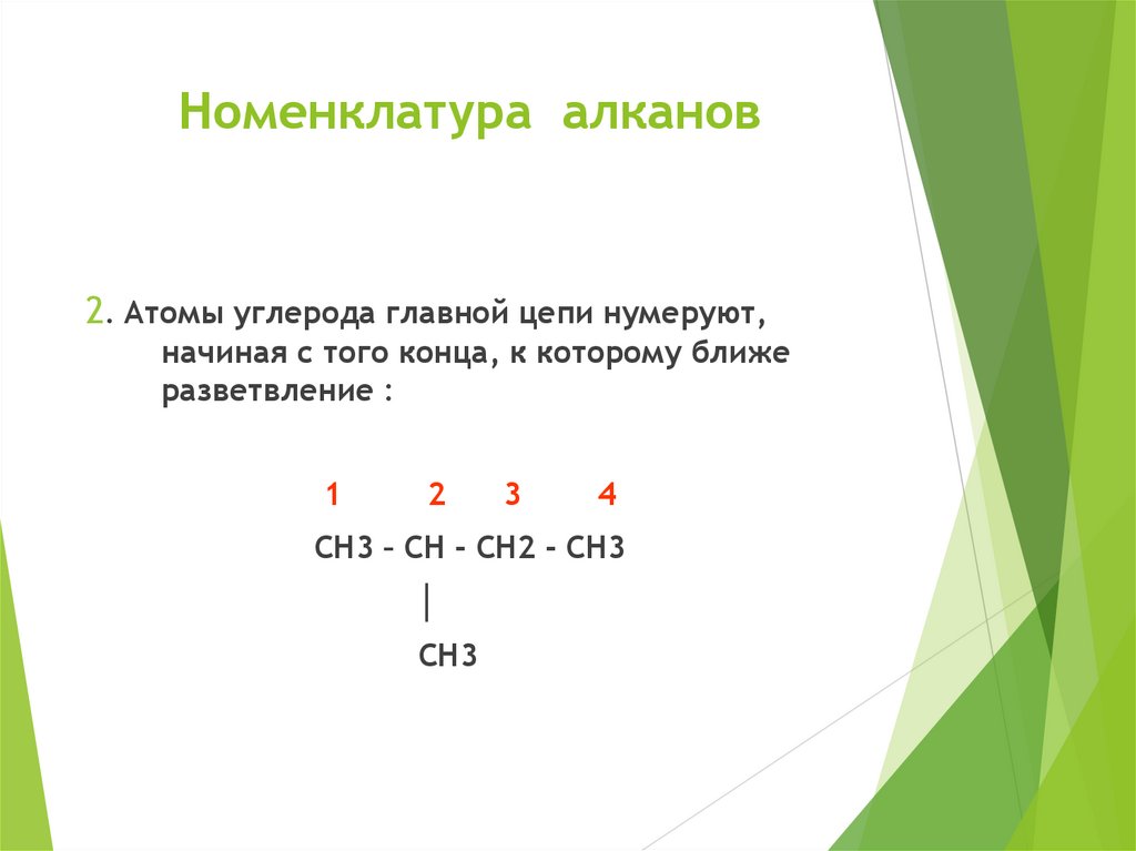 Номенклатура алканов