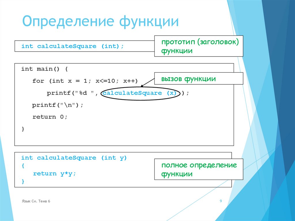 Определение функции