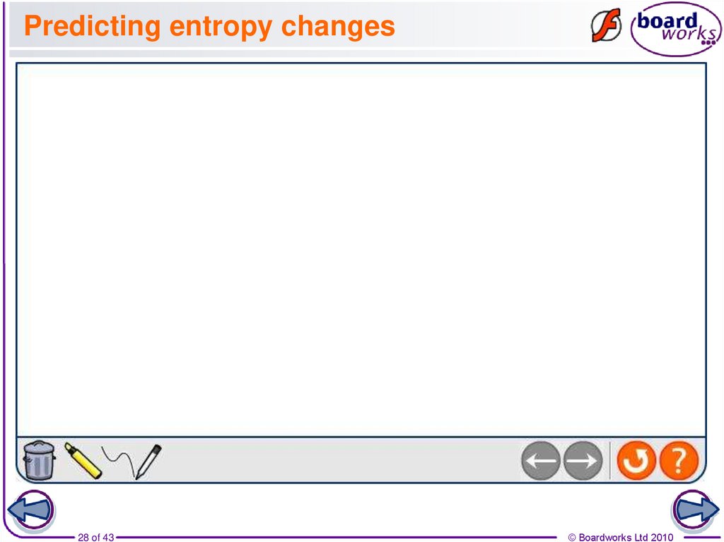 Predicting entropy changes