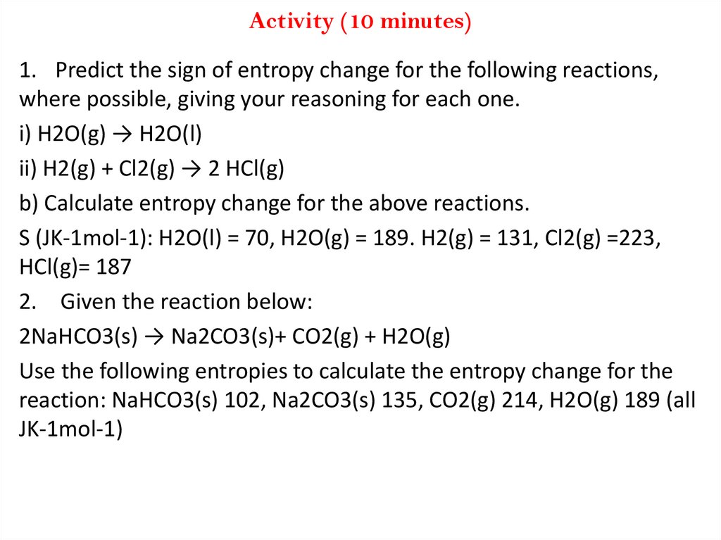 Activity (10 minutes)