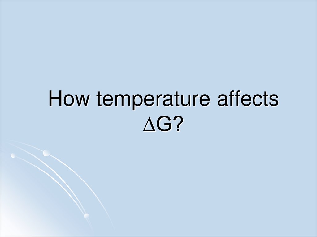 How temperature affects ∆G?