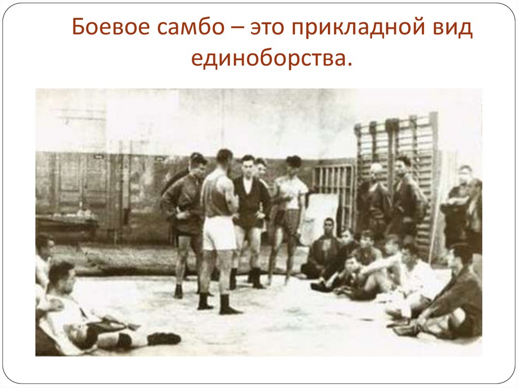 Боевое самбо – это прикладной вид единоборства.