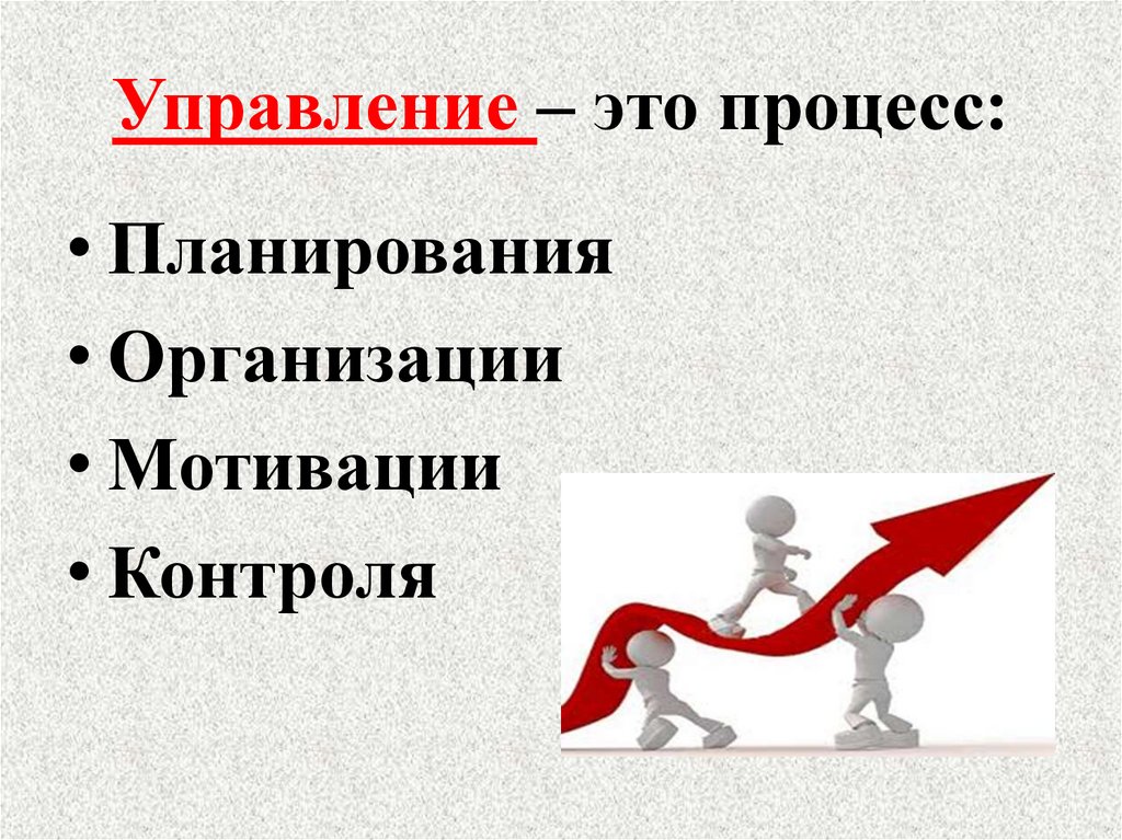 Управление – это процесс: