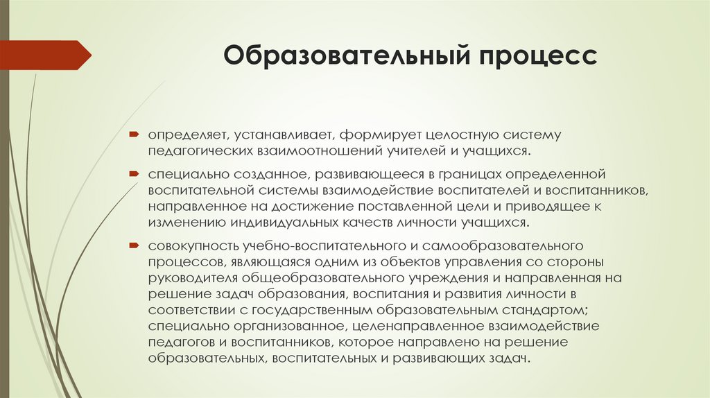 Образовательный процесс