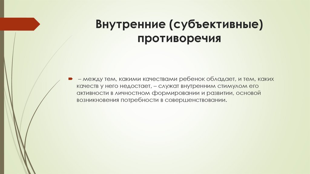 Внутренние (субъективные) противоречия