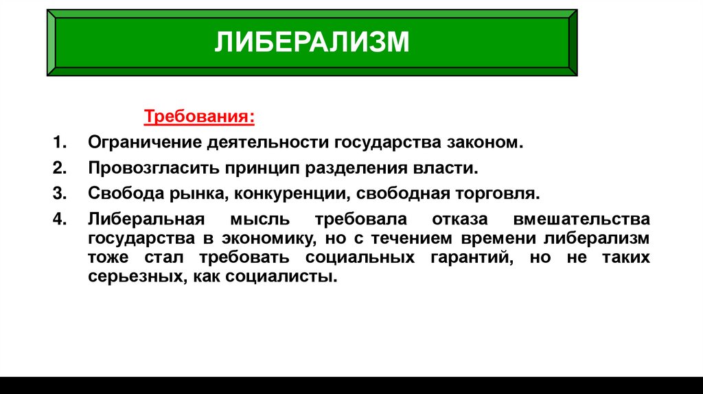 ЛИБЕРАЛИЗМ