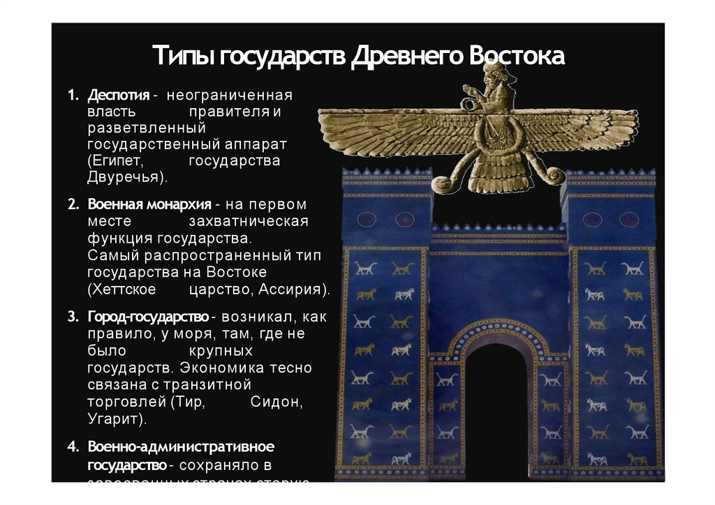 Типы государств Древнего Востока