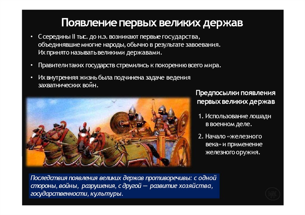 Появление первых великих держав